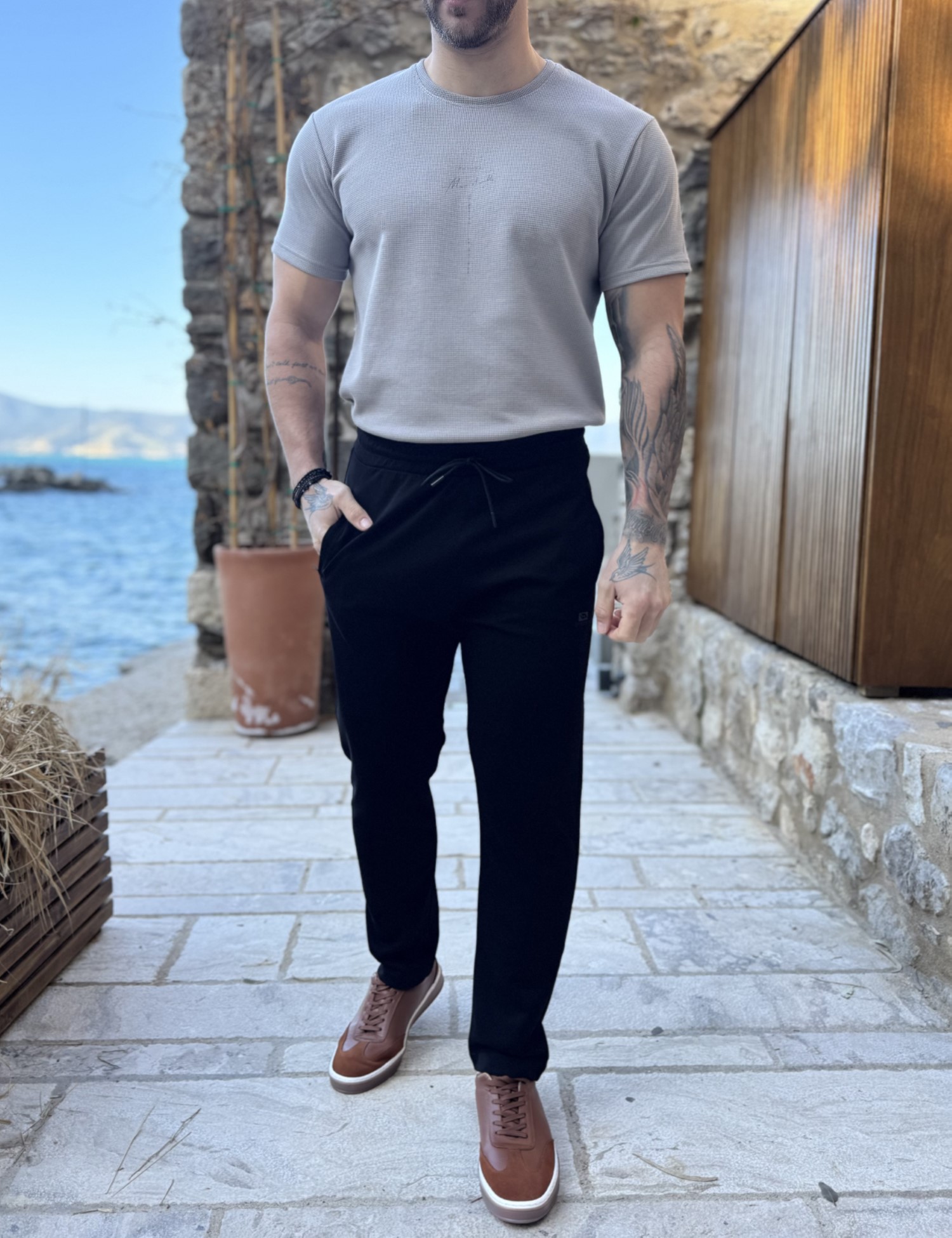 Dynamo ανδρική μαύρη ίσια φόρμα AS439M φωτογραφία